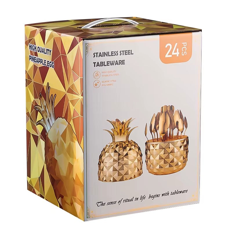 CUBIERTOS X24 🍍🍴 EN FORMA DE PIÑA