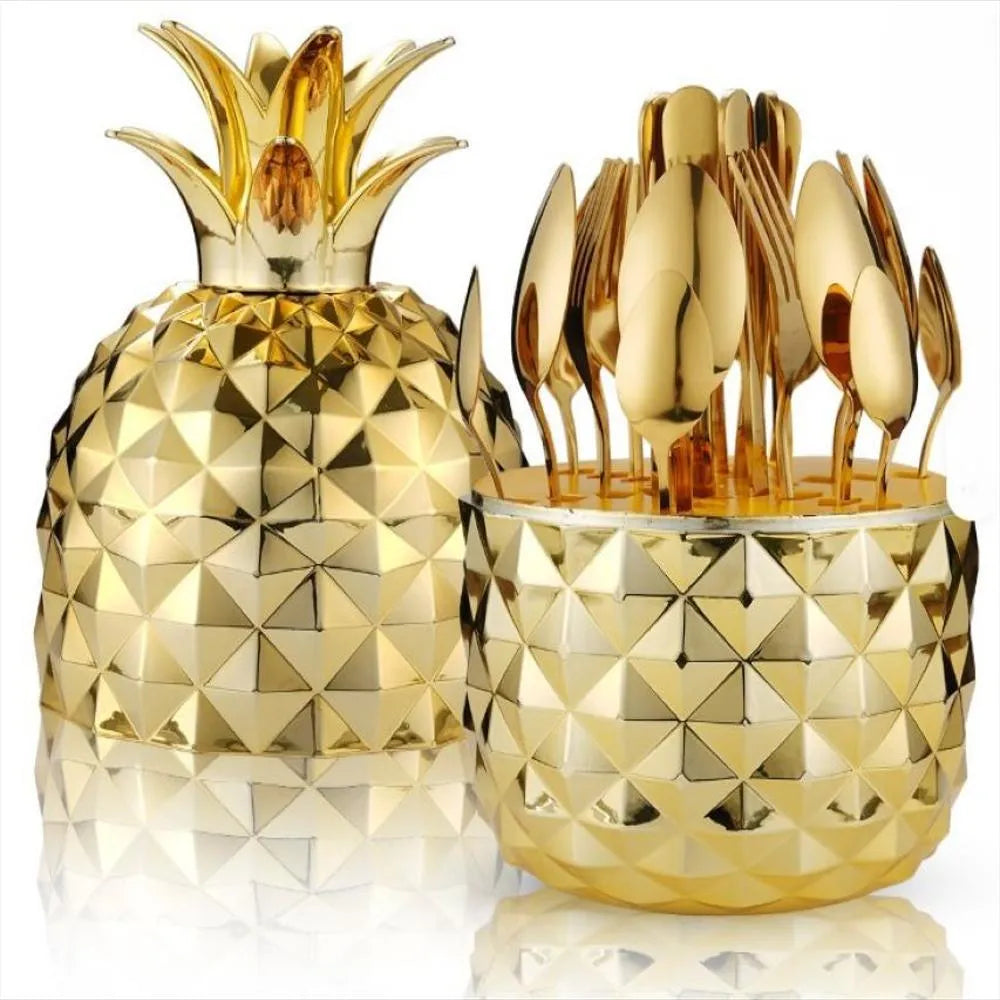 CUBIERTOS X24 🍍🍴 EN FORMA DE PIÑA